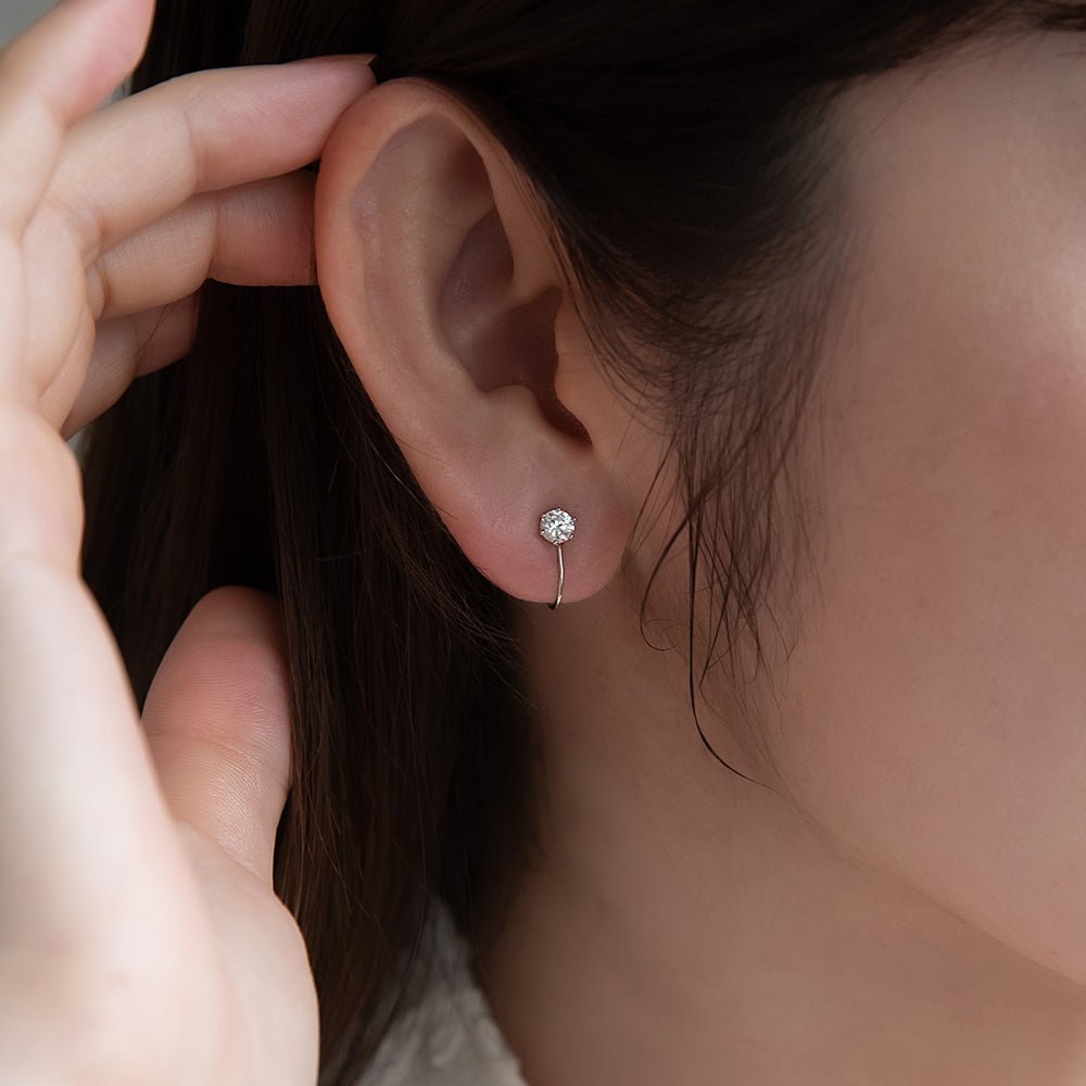 Sparkling CZ Clip On Earrings