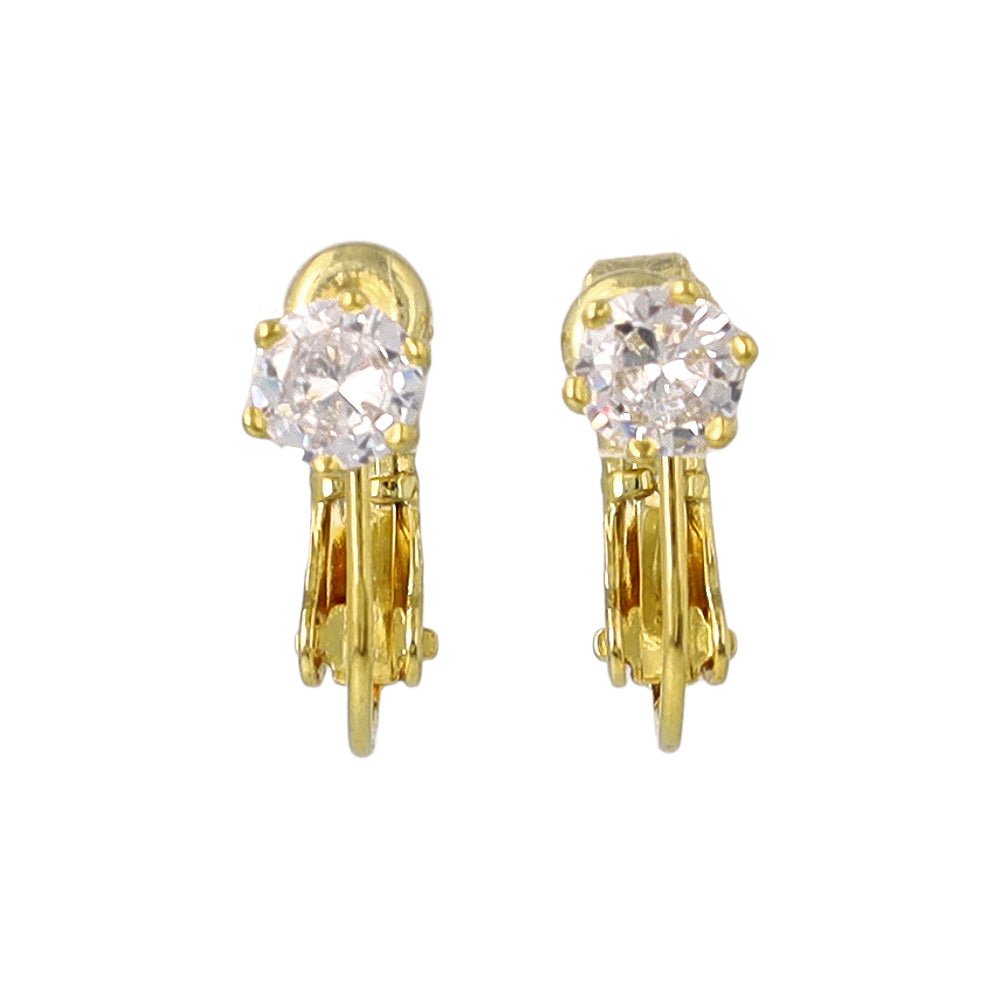 Sparkling CZ Clip On Earrings