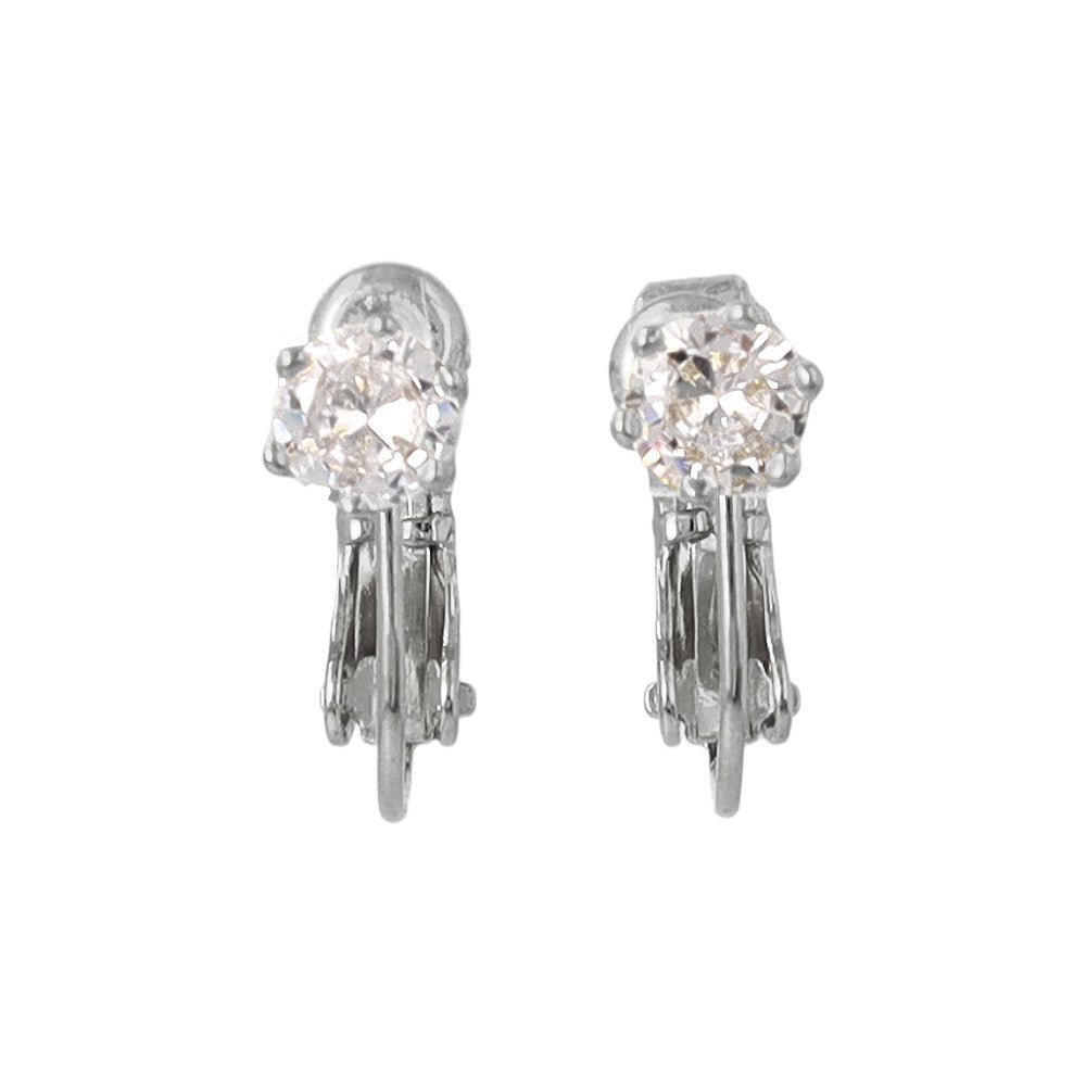 Sparkling CZ Clip On Earrings
