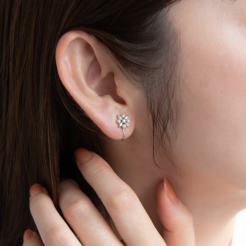 Embellished Flower Clip Ons