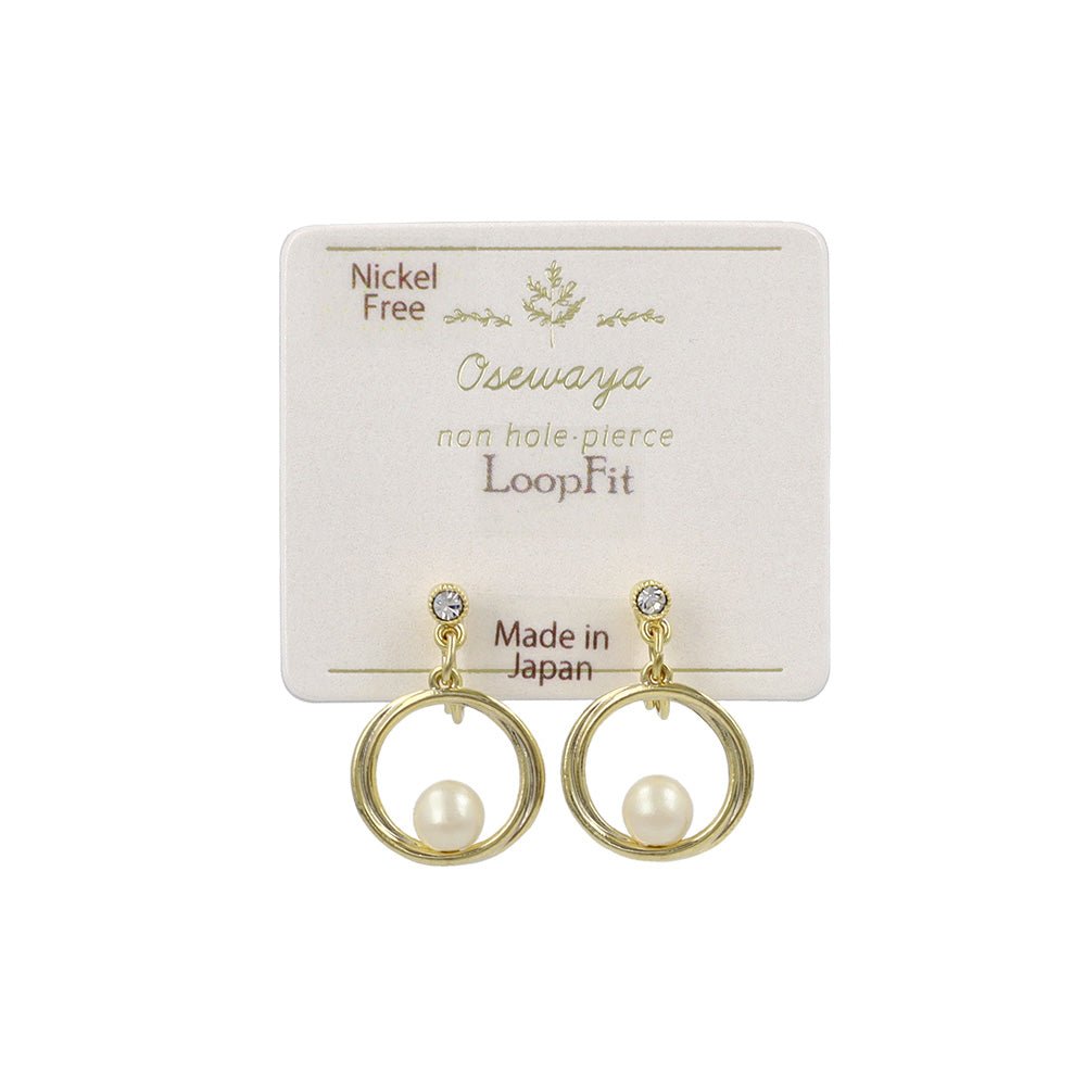 Pearl Ring Drop Clip Ons