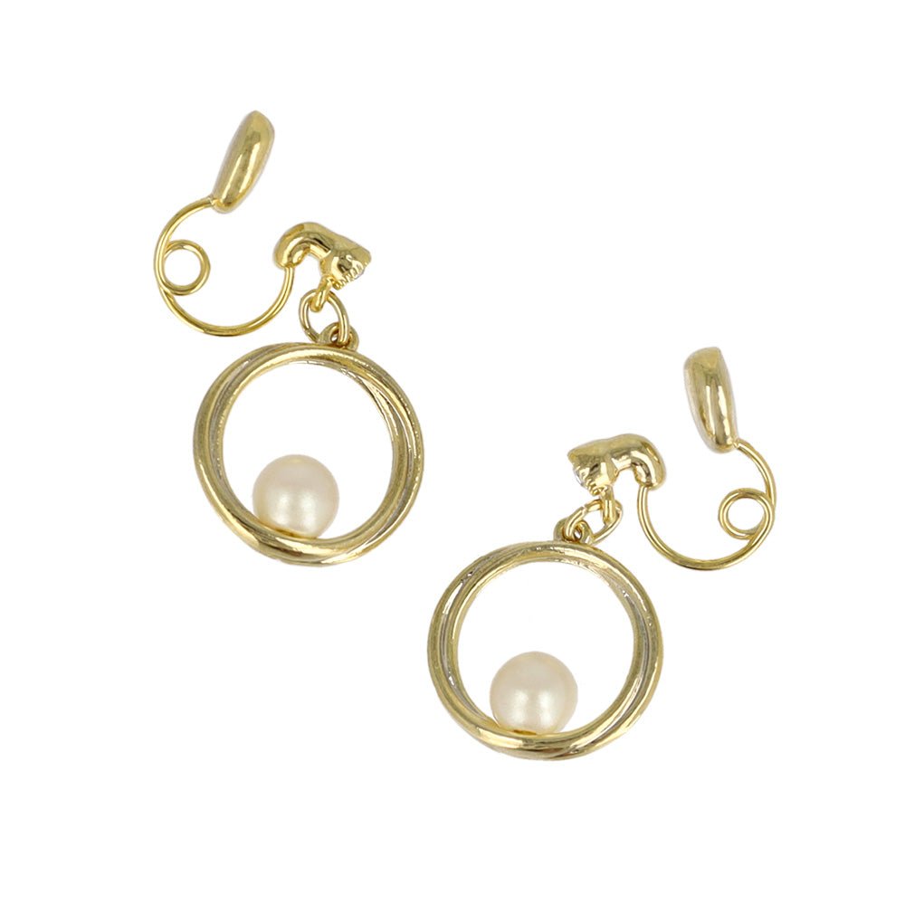 Pearl Ring Drop Clip Ons