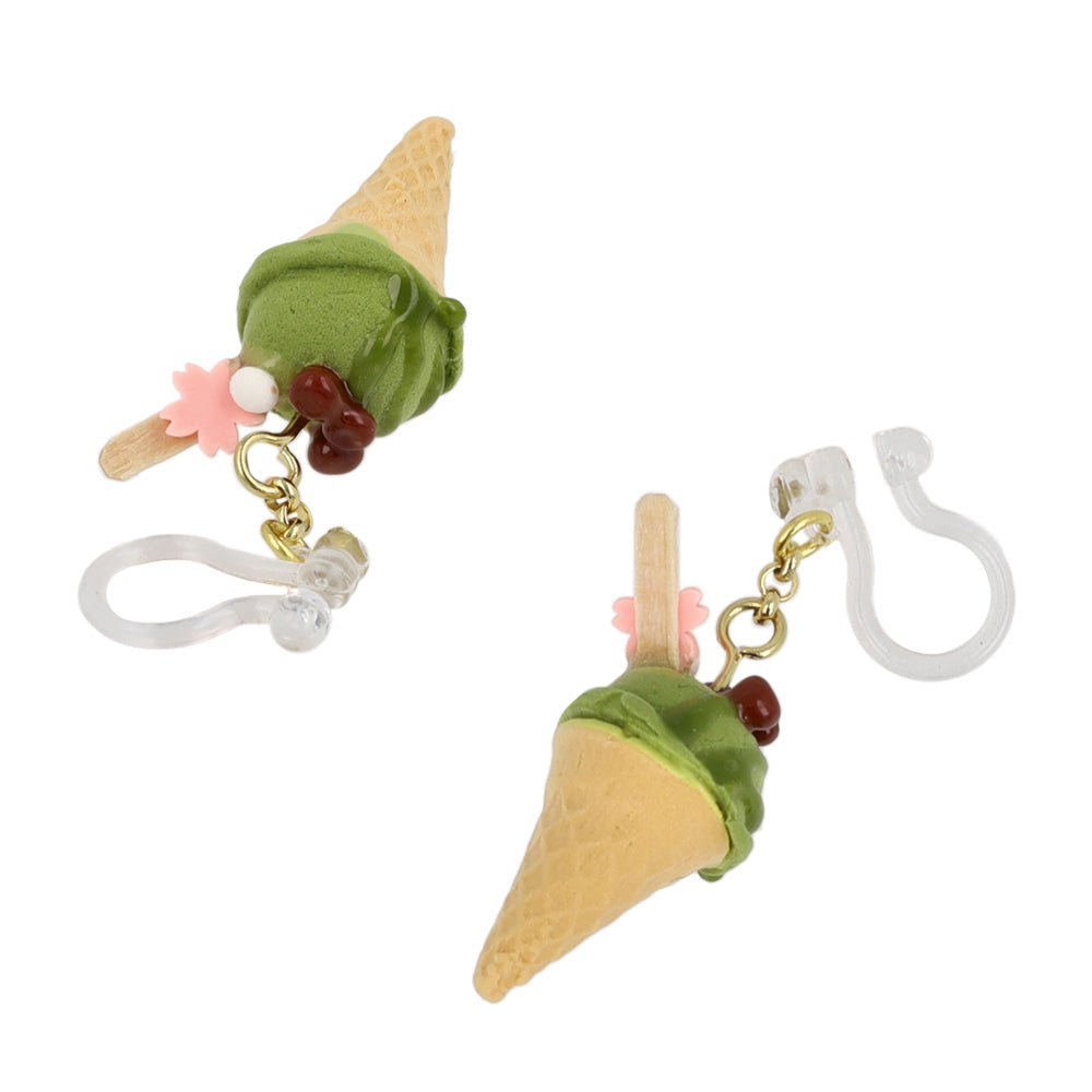 Matcha Ice Cream Invisible Clip Ons - Osewaya
