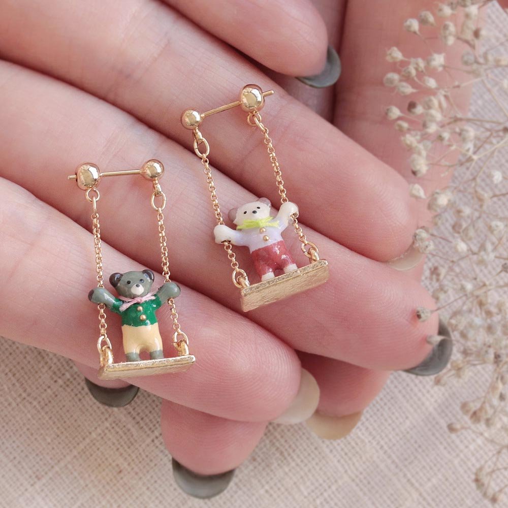 Little Bear Swing Earrings - Osewaya